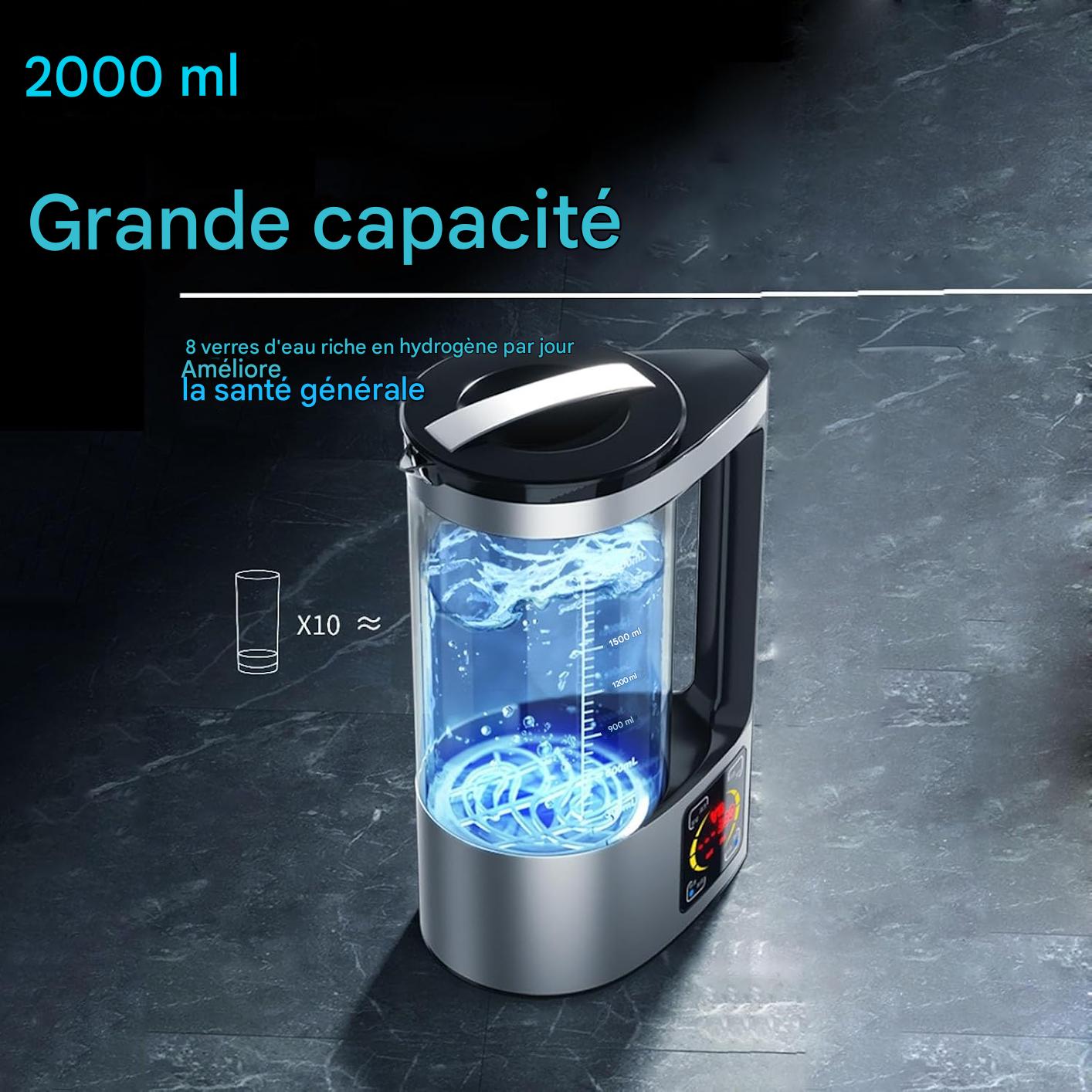Bouilloire à hydrogène ZARTSEN 2L | Générateur d’eau ionisée & antioxydante – eau pure et revitalisante à domicile