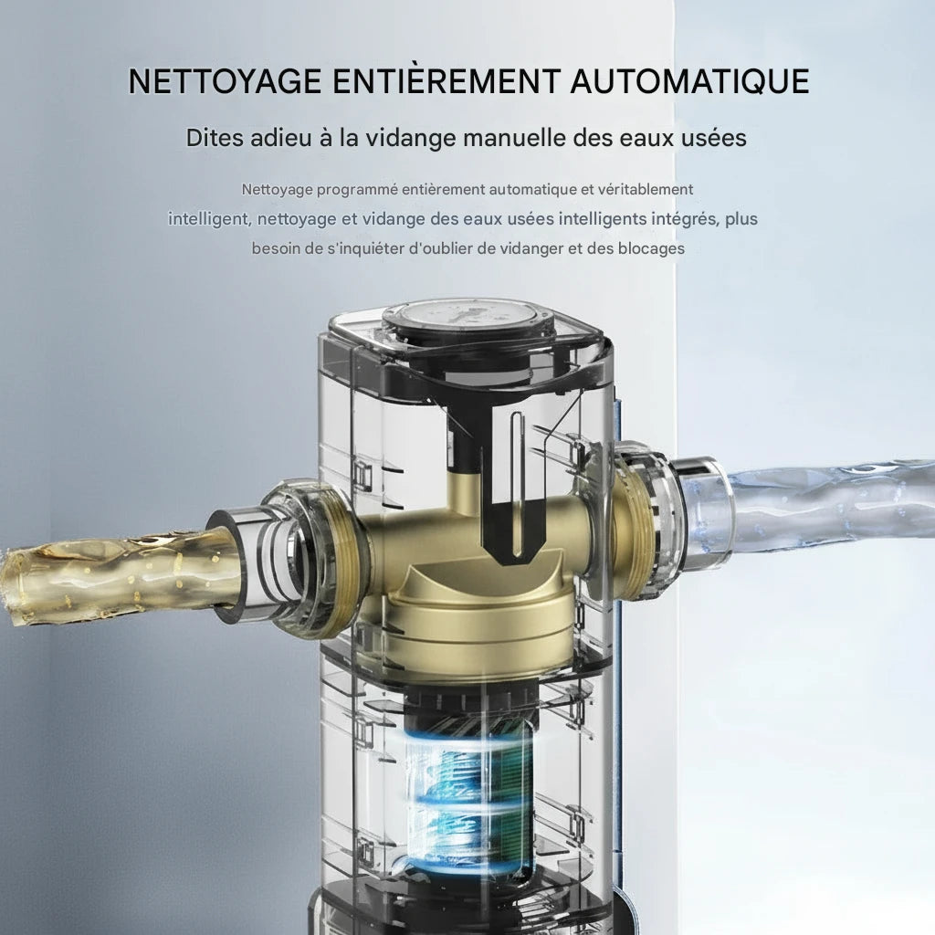 Brova SmartFlow 8000 | Filtre Central Inox Auto-Nettoyant – Débit 8000L/h – Préfiltration Domestique