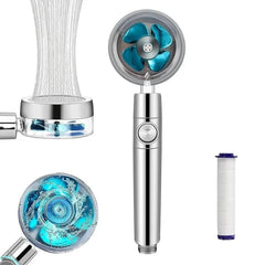 Pommeau de Douche Filtrant “AquaSpin Pro” | Haute Pression, Rotation 360° & Économie d’Eau