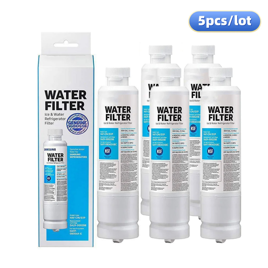 Crystal Filter CRF3699 | Filtre Réfrigérateur Compatible Samsung GE – Charbon Actif, Réduction Chlore & Goût