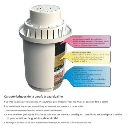Carafe filtrante PureGuard 3.5L | Anti-fluor, plomb & chlore – Eau pure & minéralisée