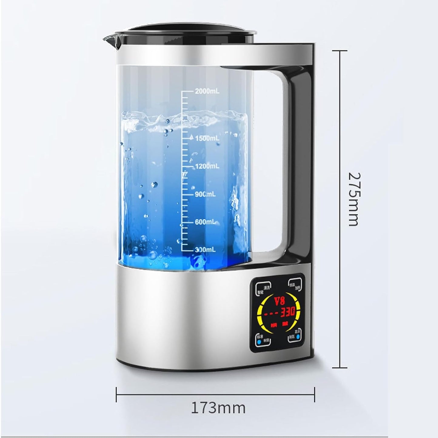 Bouilloire à hydrogène ZARTSEN 2L | Générateur d’eau ionisée & antioxydante – eau pure et revitalisante à domicile