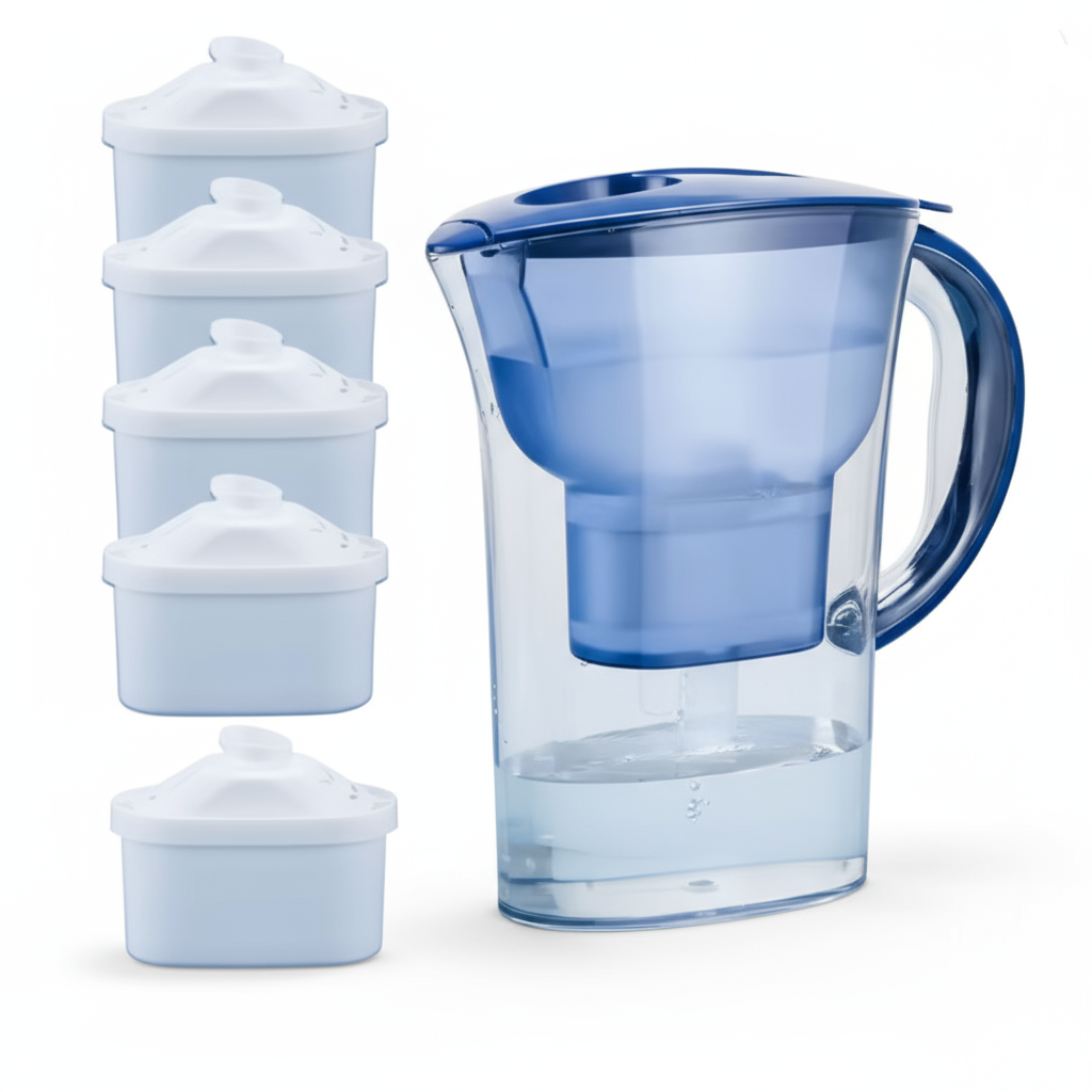 PureZen Max | Carafe Filtrante Anticalcaire & Stérilisante – Réduction du Chlore et Impuretés