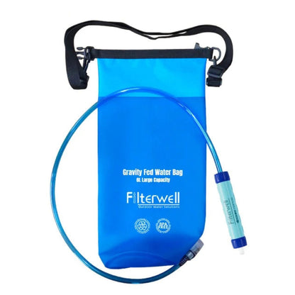 Filtre à Eau par Gravité “FilterWell Gravity 6L” | Purificateur Portable Camping & Survie – 4000L