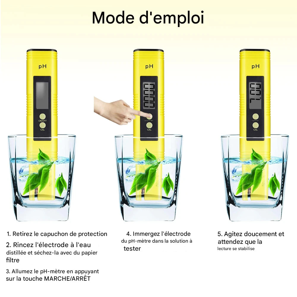 Kit pH & TDS/EC JUANJUAN | Testeur digital 3-en-1 haute précision – analyse de pureté & conductivité de l’eau