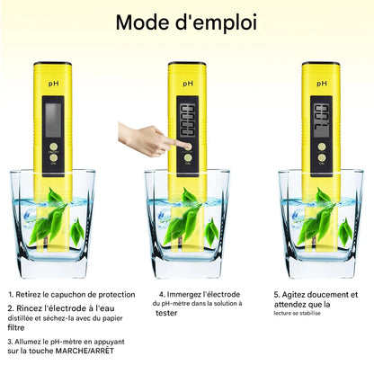 Kit pH & TDS/EC JUANJUAN | Testeur digital 3-en-1 haute précision – analyse de pureté & conductivité de l’eau