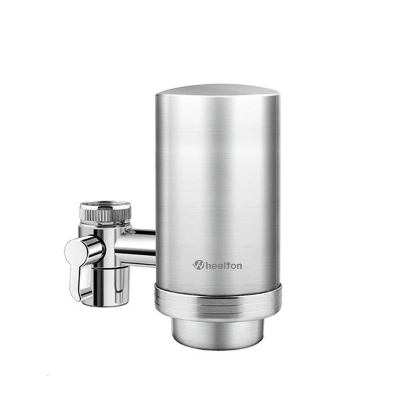 Wheelton PureSteel F201/F202 | Filtre à Eau de Robinet Inox – Charbon Actif & Céramique | Eau Pure & Sans Chlore
