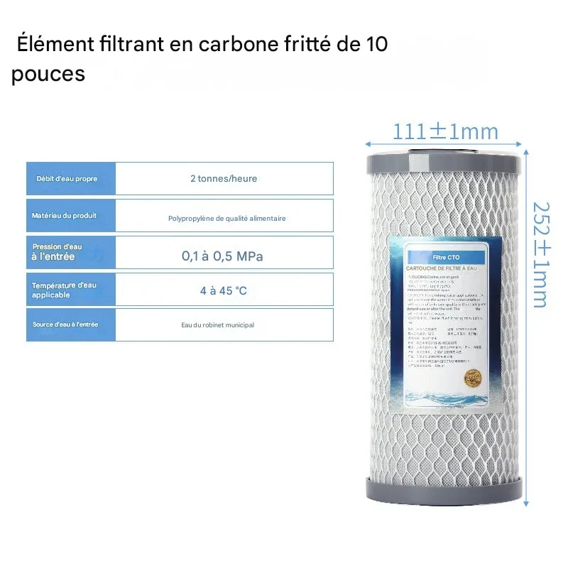 PureFlow DuoClean | Filtre à Eau Domestique Double Étape 10"/20" – Anti-Chlore, Anti-Sédiments & Odeurs