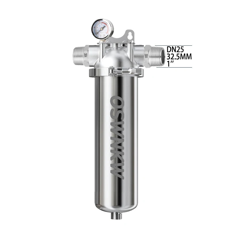 AquaSteel ProGuard | Filtre Central Inox 316 40 µm – Préfiltration Domestique Anti-Sédiments & Anti-Rouille