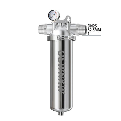 AquaSteel ProGuard | Filtre Central Inox 316 40 µm – Préfiltration Domestique Anti-Sédiments & Anti-Rouille
