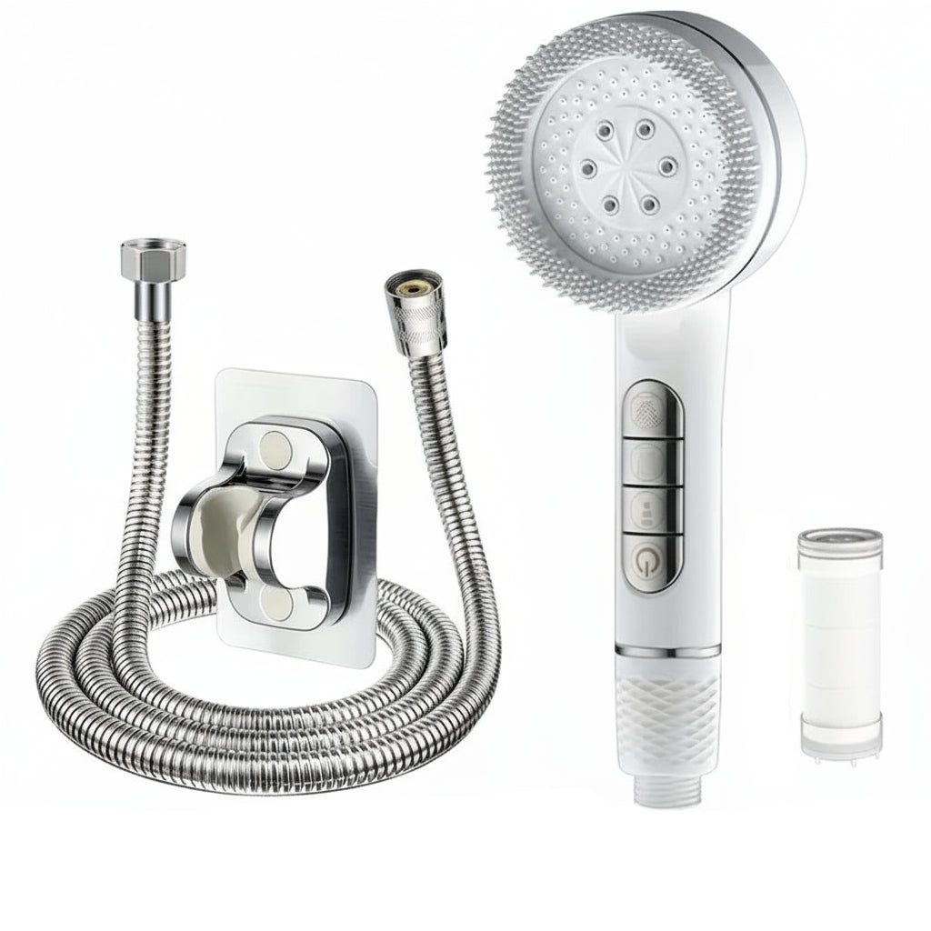 Pommeau de douche filtrant 4 modes Supercharged | Haute pression, économie d’eau & filtration douce