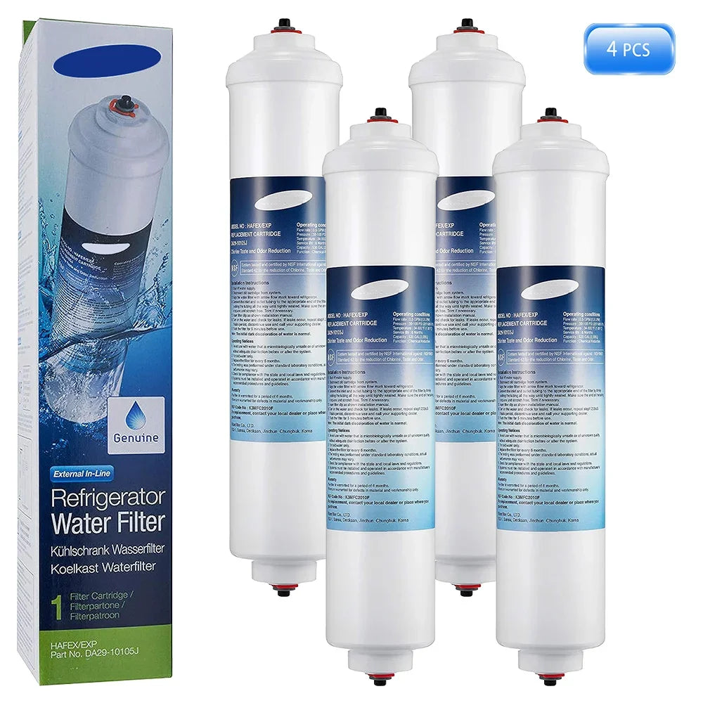 CrystalPure HAFEX Pro | Filtre Réfrigérateur Compatible Samsung, LG, GE – Modèle DA29-10105J / WSF-100