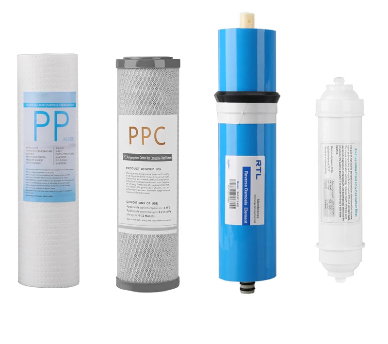 Kit Filtres AquaSmart RO600 Pro | Osmose Inverse 4 Étapes + Filtre Minéralisant – Eau Pure & Alcaline