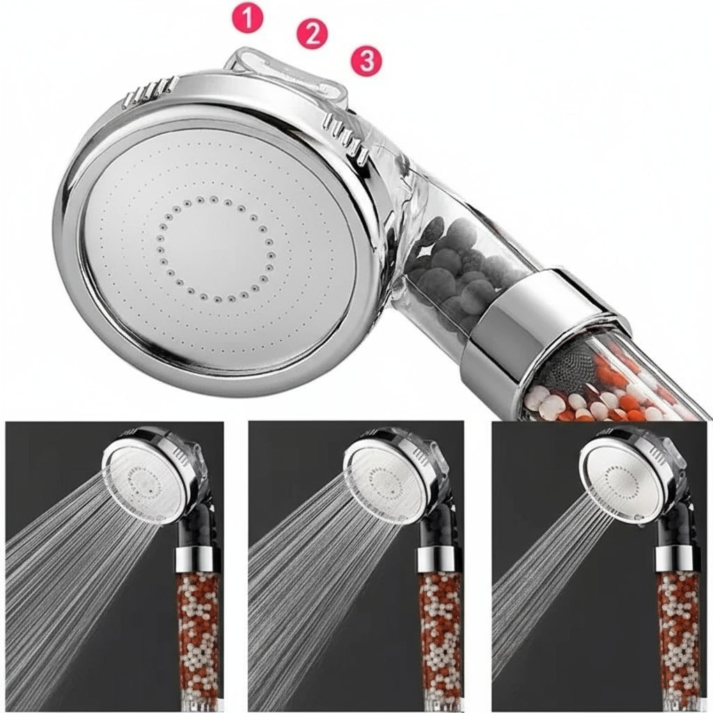 Pommeau de Douche “AquaSense SPA 3 Modes” | Haute Pression, Filtration & Économie d’Eau