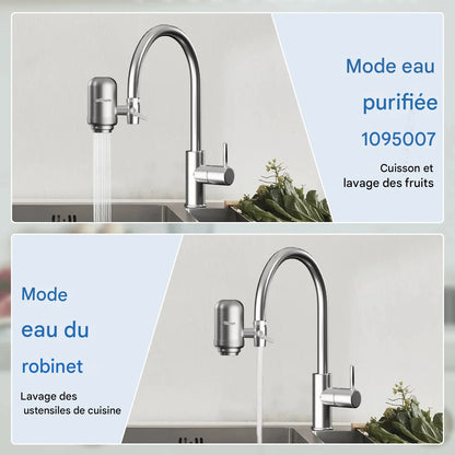 HOMEFISH SteelFlow | Filtre à Eau de Robinet Inox Certifié NSF – Anti-Chlore & Anti-Plomb | Eau Pure & Goût Naturel