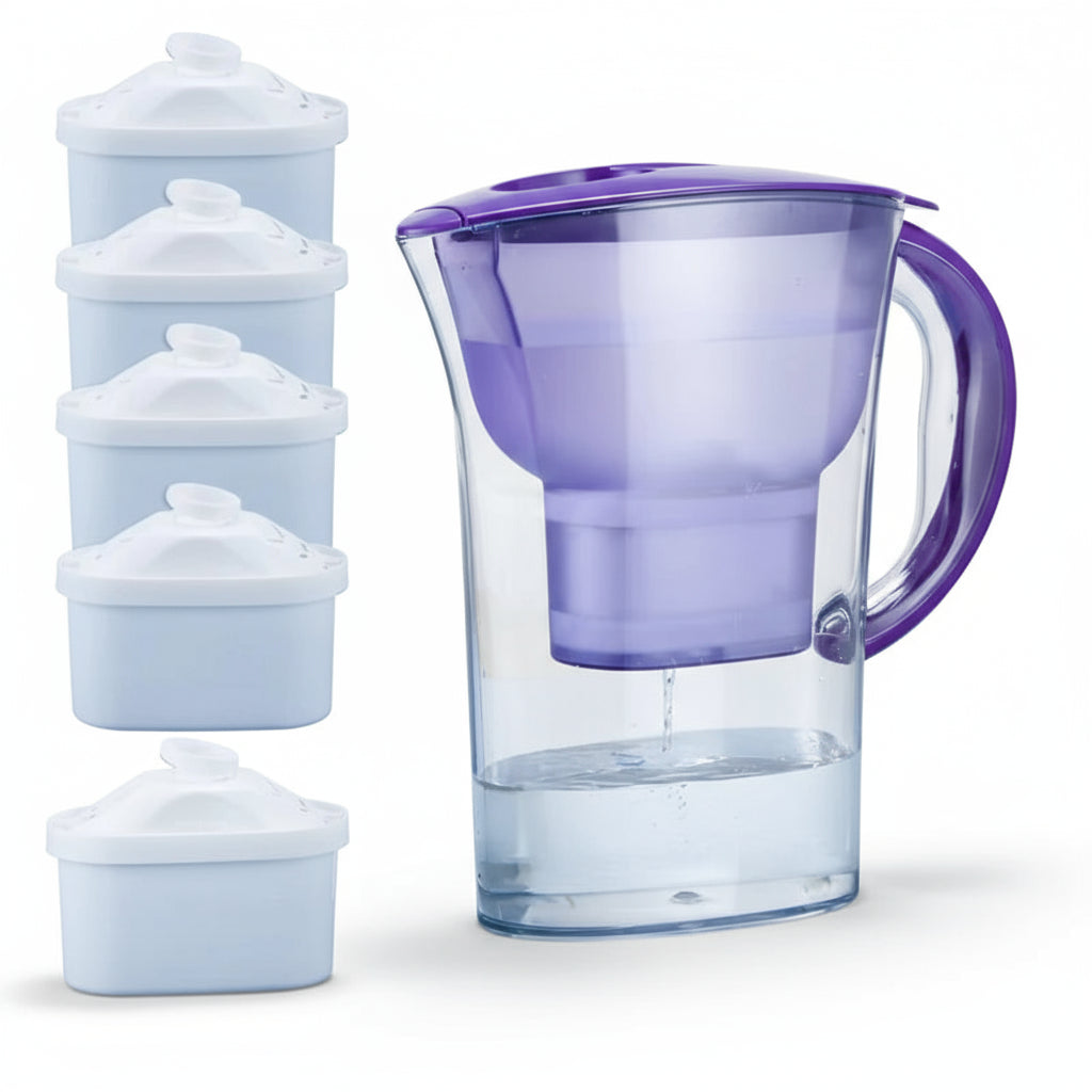 PureZen Max | Carafe Filtrante Anticalcaire & Stérilisante – Réduction du Chlore et Impuretés