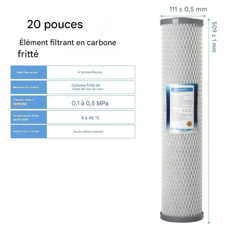PureFlow DuoClean | Filtre à Eau Domestique Double Étape 10"/20" – Anti-Chlore, Anti-Sédiments & Odeurs
