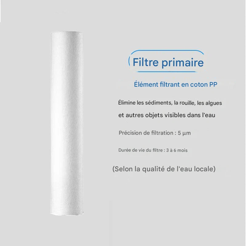 EIREE PureSteel H501 | Filtre à Eau Sous Évier Inox 5 Étapes – LED & Manomètre | Eau Pure, Minéralisée & Sans Électricité