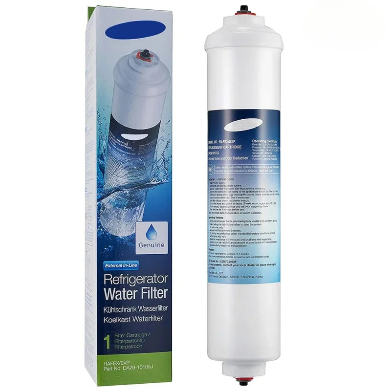 CrystalPure HAFEX Pro | Filtre Réfrigérateur Compatible Samsung, LG, GE – Modèle DA29-10105J / WSF-100