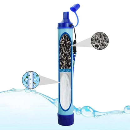 Paille Filtrante “AquaRescue Mini” | Filtre à Eau Portable 4 Étapes – Camping & Survie