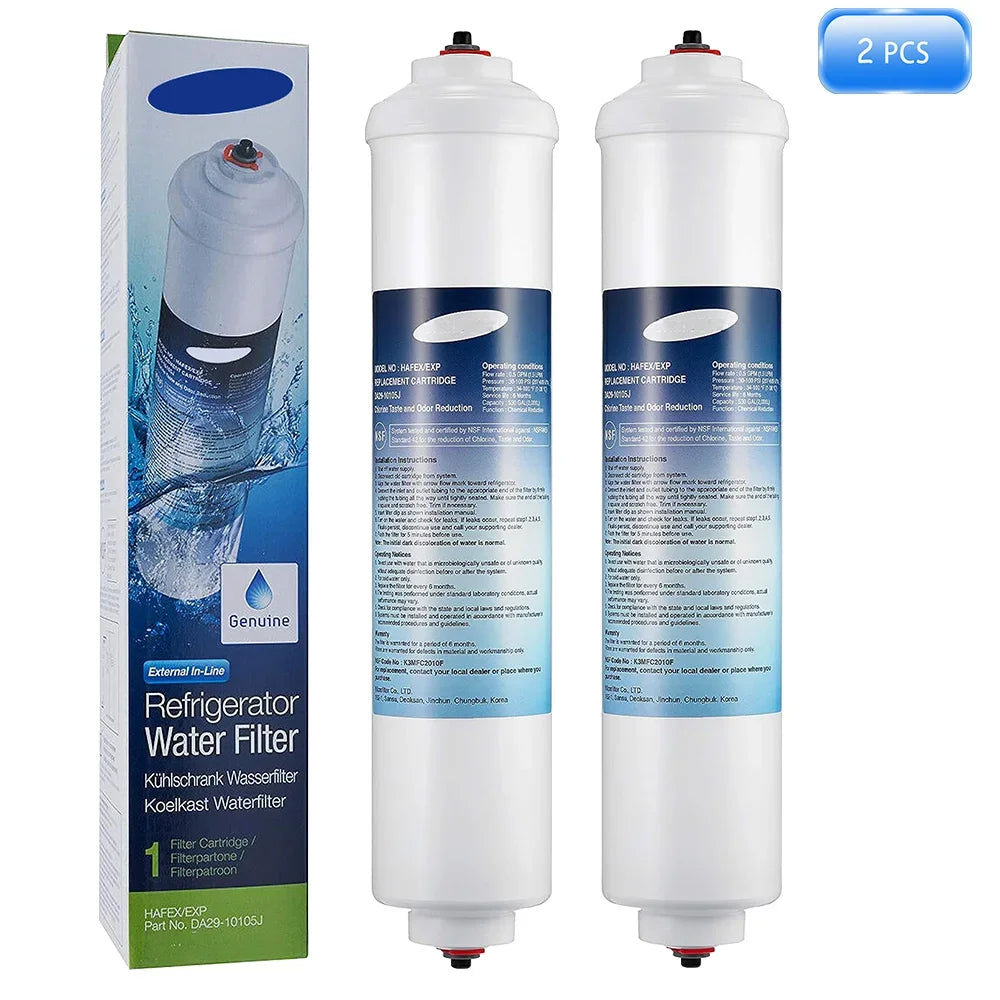 CrystalPure HAFEX Pro | Filtre Réfrigérateur Compatible Samsung, LG, GE – Modèle DA29-10105J / WSF-100