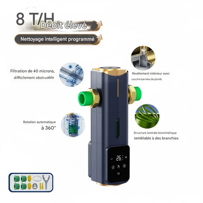 Brova SmartFlow 8000 | Filtre Central Inox Auto-Nettoyant – Débit 8000L/h – Préfiltration Domestique