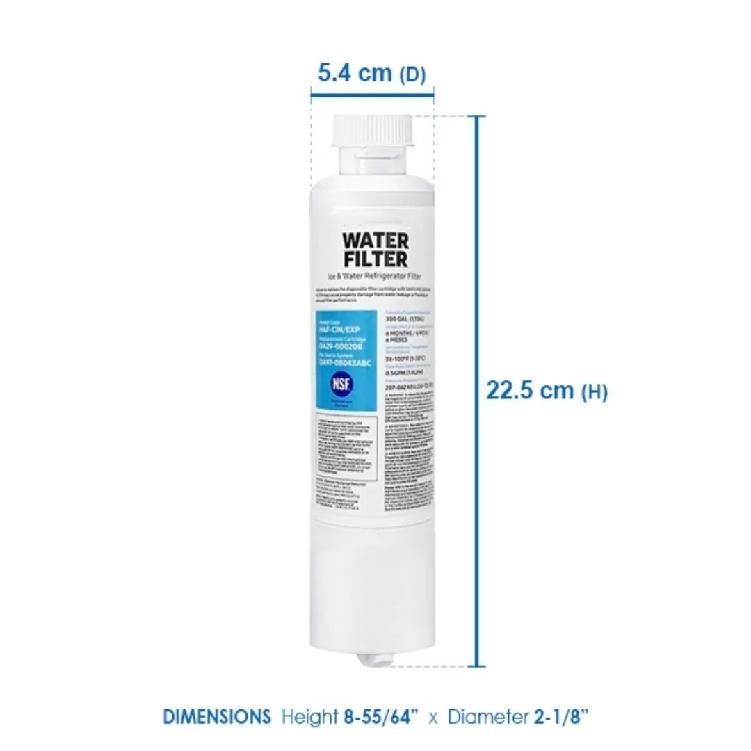 Crystal Filter CRF3699 | Filtre Réfrigérateur Compatible Samsung GE – Charbon Actif, Réduction Chlore & Goût