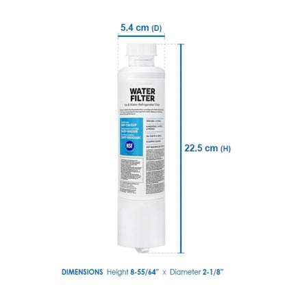 Crystal Filter CRF3699 | Filtre Réfrigérateur Compatible Samsung GE – Charbon Actif, Réduction Chlore & Goût