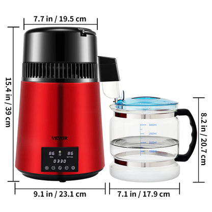 PureSteam 4L | Distillateur d’Eau Inox SucceBuy – Affichage Digital, Sécurité & Pureté Maximale