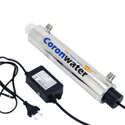 PureWave UV-Pro 2GPM | Stérilisateur UV Inox 304 – Désinfection de l’Eau Sans Chlore – 99,9 % Bactéries Éliminées