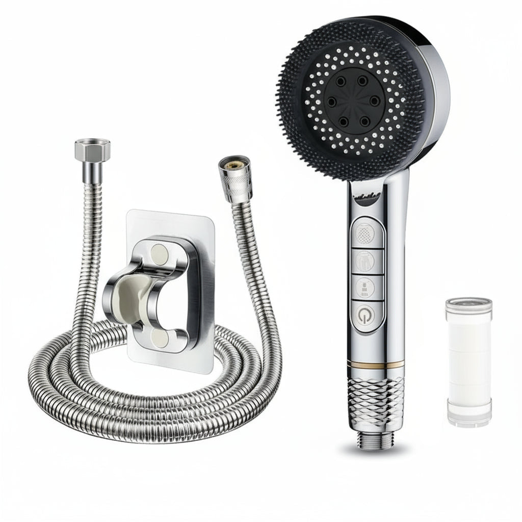 Pommeau de douche filtrant 4 modes Supercharged | Haute pression, économie d’eau & filtration douce
