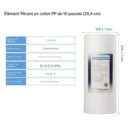 PureFlow DuoClean | Filtre à Eau Domestique Double Étape 10"/20" – Anti-Chlore, Anti-Sédiments & Odeurs