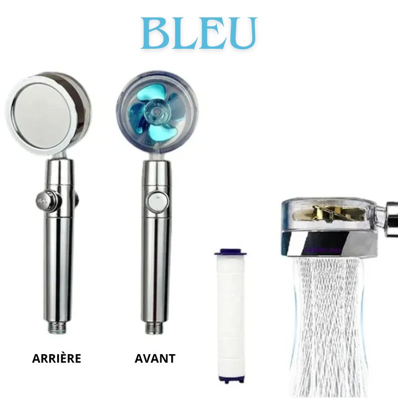 Pommeau de Douche Filtrant “AquaSpin Pro” | Haute Pression, Rotation 360° & Économie d’Eau